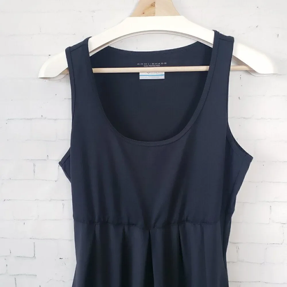 Columbia Marrakesh Maven Omni-Wick Dress Size S Solid Black Pockets Stretch - Picture 2 of 7